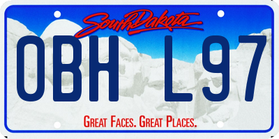 SD license plate 0BHL97