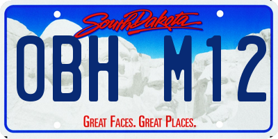 SD license plate 0BHM12