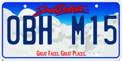 SD license plate 0BHM15