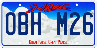 SD license plate 0BHM26