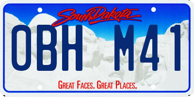 SD license plate 0BHM41