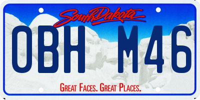 SD license plate 0BHM46
