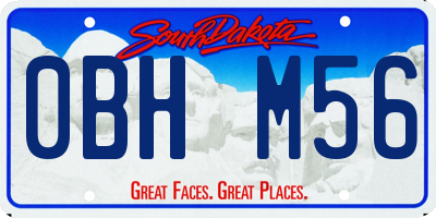 SD license plate 0BHM56