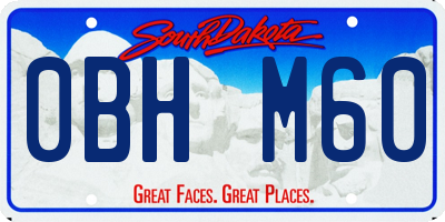 SD license plate 0BHM60