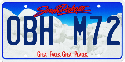 SD license plate 0BHM72