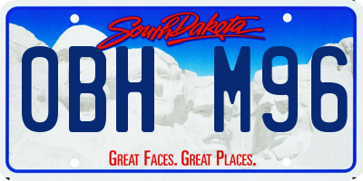 SD license plate 0BHM96