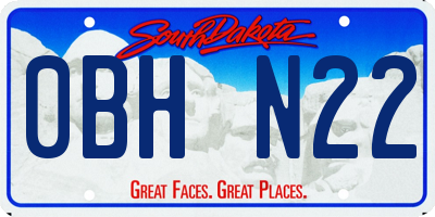 SD license plate 0BHN22