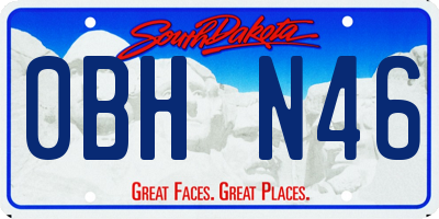 SD license plate 0BHN46