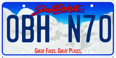 SD license plate 0BHN70