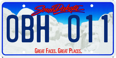 SD license plate 0BHO11