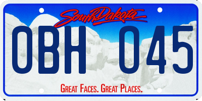 SD license plate 0BHO45