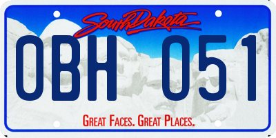 SD license plate 0BHO51