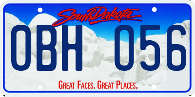 SD license plate 0BHO56