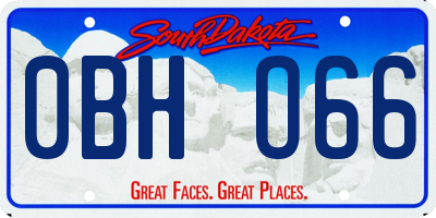 SD license plate 0BHO66