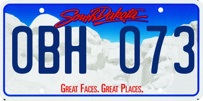 SD license plate 0BHO73
