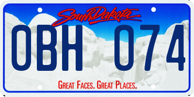 SD license plate 0BHO74