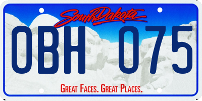 SD license plate 0BHO75