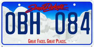 SD license plate 0BHO84