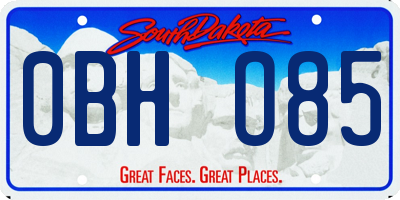 SD license plate 0BHO85