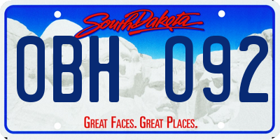 SD license plate 0BHO92
