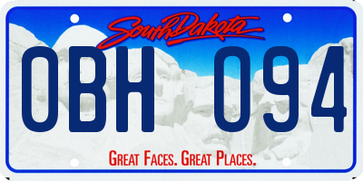 SD license plate 0BHO94