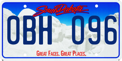 SD license plate 0BHO96