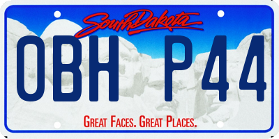 SD license plate 0BHP44