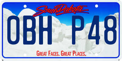 SD license plate 0BHP48