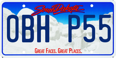 SD license plate 0BHP55