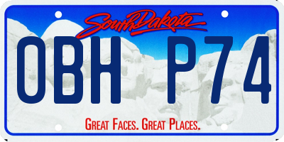SD license plate 0BHP74