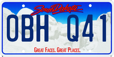 SD license plate 0BHQ41
