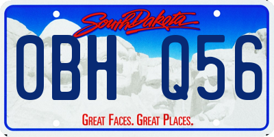 SD license plate 0BHQ56