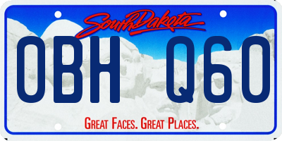 SD license plate 0BHQ60
