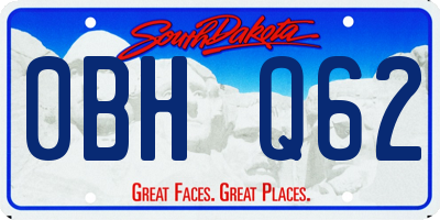 SD license plate 0BHQ62