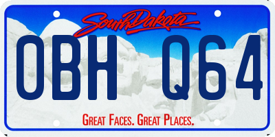 SD license plate 0BHQ64