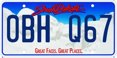 SD license plate 0BHQ67