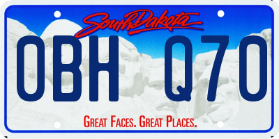 SD license plate 0BHQ70