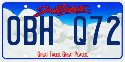 SD license plate 0BHQ72