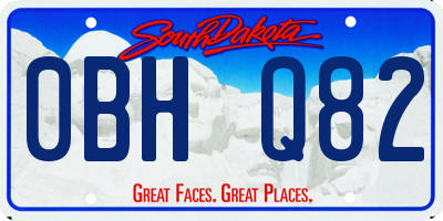 SD license plate 0BHQ82