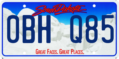 SD license plate 0BHQ85