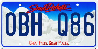SD license plate 0BHQ86