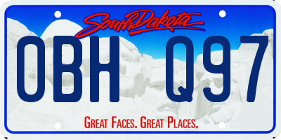SD license plate 0BHQ97