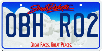 SD license plate 0BHR02
