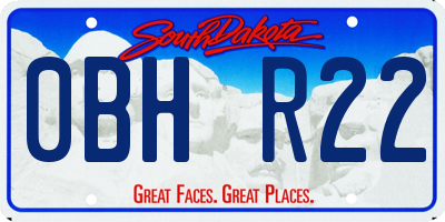 SD license plate 0BHR22
