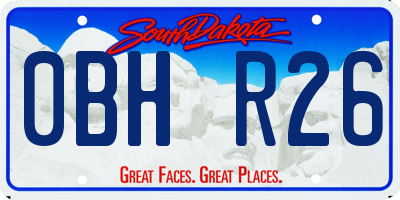 SD license plate 0BHR26