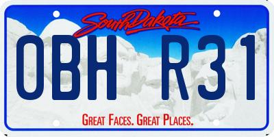 SD license plate 0BHR31