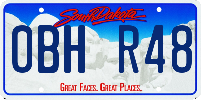 SD license plate 0BHR48
