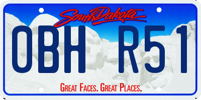 SD license plate 0BHR51