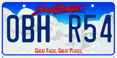 SD license plate 0BHR54