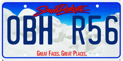 SD license plate 0BHR56